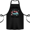 Drunk & Drive the Golf Cart Funny Golfer Cotton Apron 100% Organic Black
