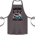 Drunk & Drive the Golf Cart Funny Golfer Cotton Apron 100% Organic Dark Grey