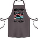 Drunk & Drive the Golf Cart Funny Golfer Cotton Apron 100% Organic Dark Grey