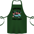 Drunk & Drive the Golf Cart Funny Golfer Cotton Apron 100% Organic Forest Green
