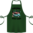 Drunk & Drive the Golf Cart Funny Golfer Cotton Apron 100% Organic Forest Green