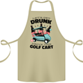 Drunk & Drive the Golf Cart Funny Golfer Cotton Apron 100% Organic Khaki
