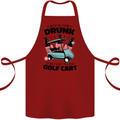 Drunk & Drive the Golf Cart Funny Golfer Cotton Apron 100% Organic Maroon