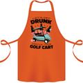Drunk & Drive the Golf Cart Funny Golfer Cotton Apron 100% Organic Orange