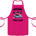 Drunk & Drive the Golf Cart Funny Golfer Cotton Apron 100% Organic Pink