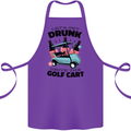 Drunk & Drive the Golf Cart Funny Golfer Cotton Apron 100% Organic Purple