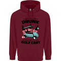 Drunk & Drive the Golf Cart Funny Golfer Mens 80% Cotton Hoodie Maroon