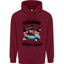 Drunk & Drive the Golf Cart Funny Golfer Mens 80% Cotton Hoodie Maroon