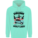Drunk & Drive the Golf Cart Funny Golfer Mens 80% Cotton Hoodie Peppermint