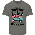 Drunk & Drive the Golf Cart Funny Golfer Mens Cotton T-Shirt Tee Top Charcoal