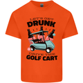 Drunk & Drive the Golf Cart Funny Golfer Mens Cotton T-Shirt Tee Top Orange