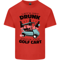 Drunk & Drive the Golf Cart Funny Golfer Mens Cotton T-Shirt Tee Top Red