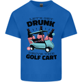 Drunk & Drive the Golf Cart Funny Golfer Mens Cotton T-Shirt Tee Top Royal Blue