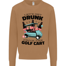 Drunk & Drive the Golf Cart Funny Golfer Mens Sweatshirt Jumper Caramel Latte