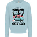 Drunk & Drive the Golf Cart Funny Golfer Mens Sweatshirt Jumper Light Blue