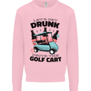 Drunk & Drive the Golf Cart Funny Golfer Mens Sweatshirt Jumper Light Pink