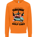 Drunk & Drive the Golf Cart Funny Golfer Mens Sweatshirt Jumper Orange