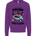 Drunk & Drive the Golf Cart Funny Golfer Mens Sweatshirt Jumper Purple