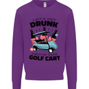 Drunk & Drive the Golf Cart Funny Golfer Mens Sweatshirt Jumper Purple