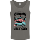 Drunk & Drive the Golf Cart Funny Golfer Mens Vest Tank Top Charcoal