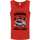 Drunk & Drive the Golf Cart Funny Golfer Mens Vest Tank Top Red