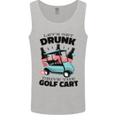 Drunk & Drive the Golf Cart Funny Golfer Mens Vest Tank Top Sports Grey
