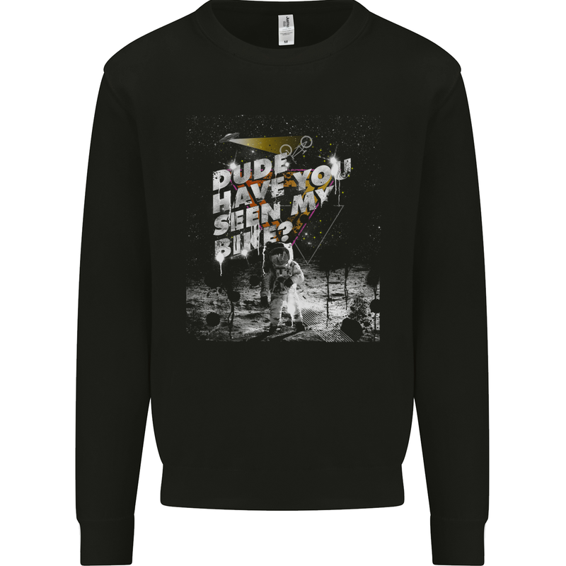 Dude Have You Seen My Bike? Funny Cycling Kids Sweatshirt Jumper Black