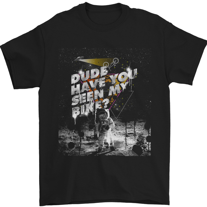 Dude Have You Seen My Bike? Funny Cycling Mens T-Shirt Cotton Gildan Black