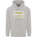 Dumb Question Sarcastic Answer Funny Slogan Childrens Kids Hoodie Sports Grey