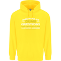 Dumb Question Sarcastic Answer Funny Slogan Childrens Kids Hoodie Yellow