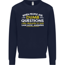 Dumb Question Sarcastic Answer Funny Slogan Kids Sweatshirt Jumper Navy Blue