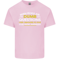 Dumb Question Sarcastic Answer Funny Slogan Kids T-Shirt Childrens Light Pink