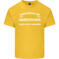 Dumb Question Sarcastic Answer Funny Slogan Kids T-Shirt Childrens Yellow