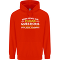 Dumb Question Sarcastic Answer Funny Slogan Mens 80% Cotton Hoodie Bright Red