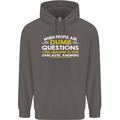 Dumb Question Sarcastic Answer Funny Slogan Mens 80% Cotton Hoodie Charcoal