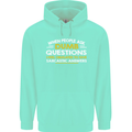 Dumb Question Sarcastic Answer Funny Slogan Mens 80% Cotton Hoodie Peppermint