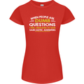 Dumb Question Sarcastic Answer Funny Slogan Womens Petite Cut T-Shirt Red