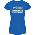 Dumb Question Sarcastic Answer Funny Slogan Womens Petite Cut T-Shirt Royal Blue