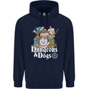 Dungeons & Dogs Role Playing Games RPG Childrens Kids Hoodie Navy Blue
