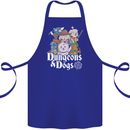 Dungeons & Dogs Role Playing Games RPG Cotton Apron 100% Organic Royal Blue
