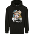 Dungeons & Dogs Role Playing Games RPG Mens 80% Cotton Hoodie Black