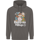 Dungeons & Dogs Role Playing Games RPG Mens 80% Cotton Hoodie Charcoal
