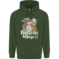 Dungeons & Dogs Role Playing Games RPG Mens 80% Cotton Hoodie Forest Green