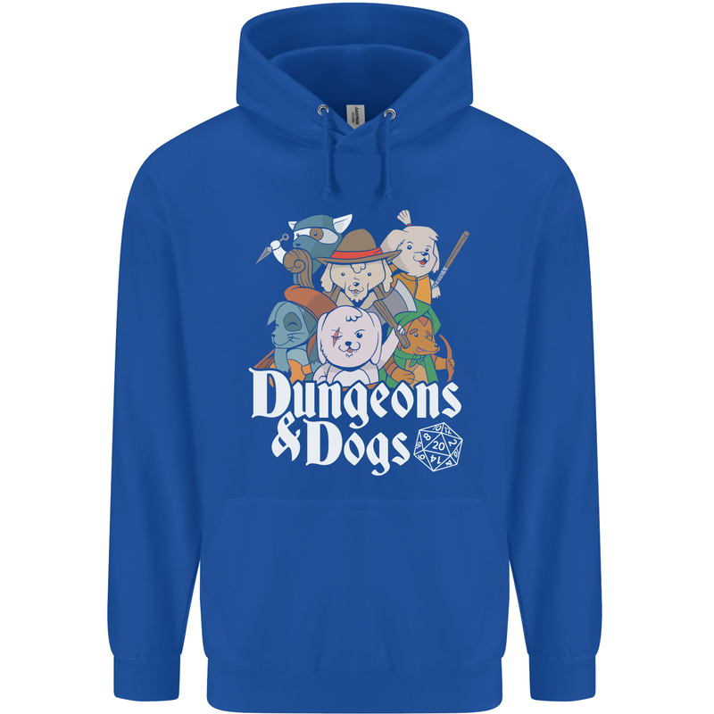 Dungeons & Dogs Role Playing Games RPG Mens 80% Cotton Hoodie Royal Blue
