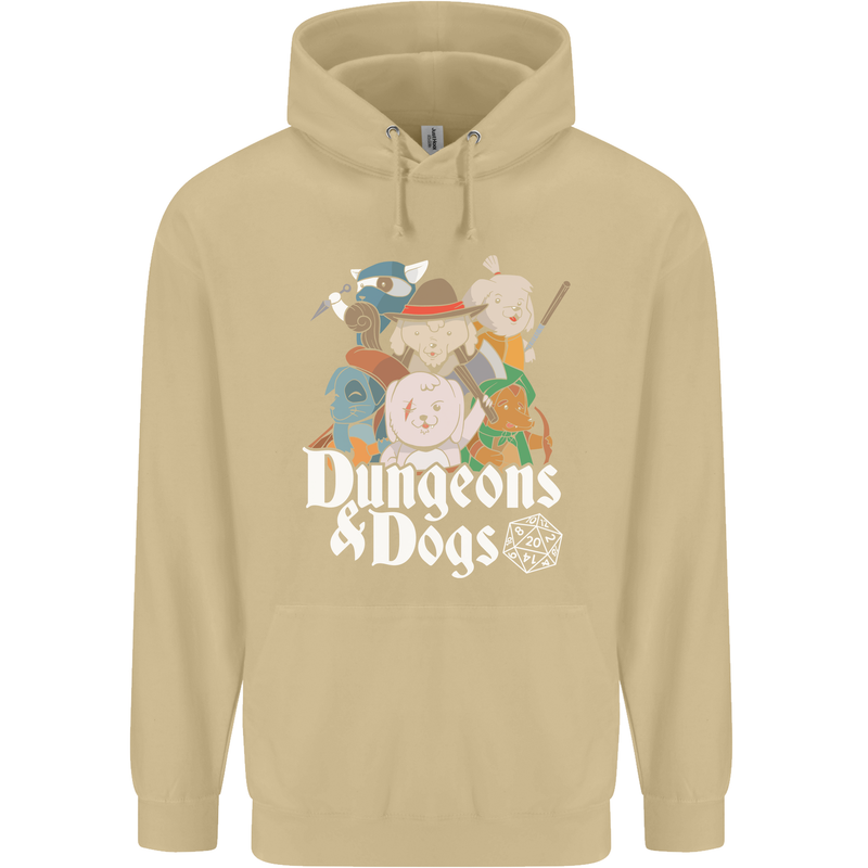 Dungeons & Dogs Role Playing Games RPG Mens 80% Cotton Hoodie Sand
