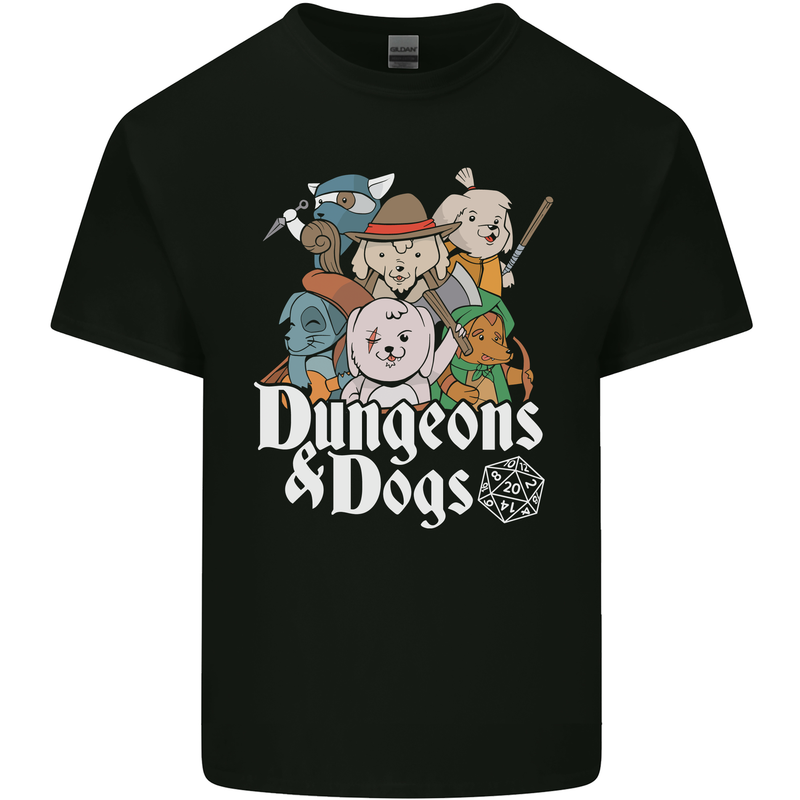 Dungeons & Dogs Role Playing Games RPG Mens Cotton T-Shirt Tee Top Black