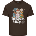 Dungeons & Dogs Role Playing Games RPG Mens Cotton T-Shirt Tee Top Dark Chocolate
