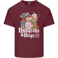 Dungeons & Dogs Role Playing Games RPG Mens Cotton T-Shirt Tee Top Maroon