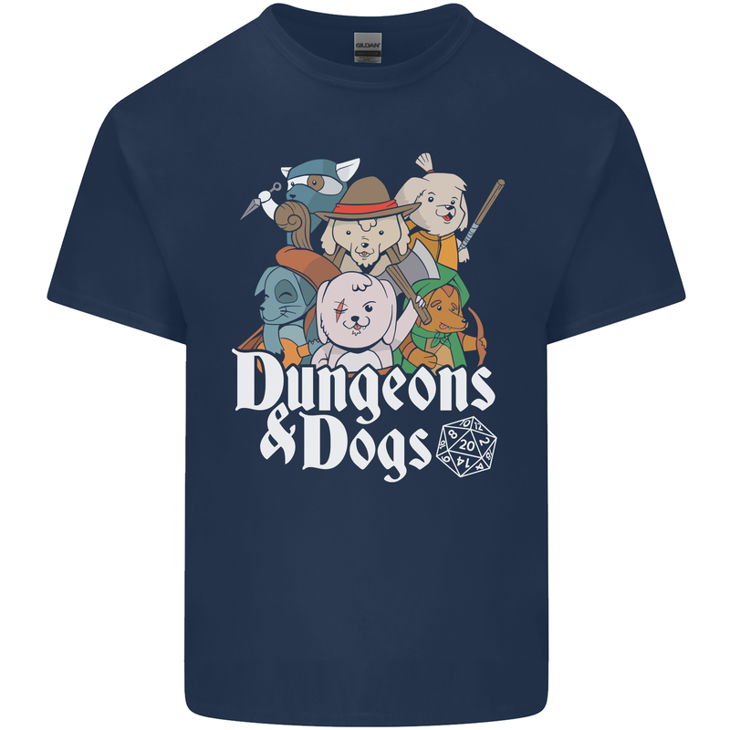 Dungeons & Dogs Role Playing Games RPG Mens Cotton T-Shirt Tee Top Navy Blue