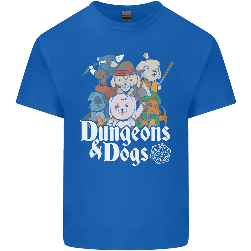 Dungeons & Dogs Role Playing Games RPG Mens Cotton T-Shirt Tee Top Royal Blue